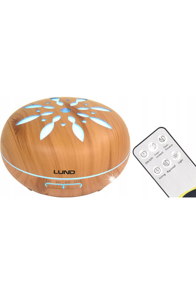 LUND DYFUZOR ZAPACHU UMIDIFICATOR 500ml TIMMER LED + TELECOMANDĂ