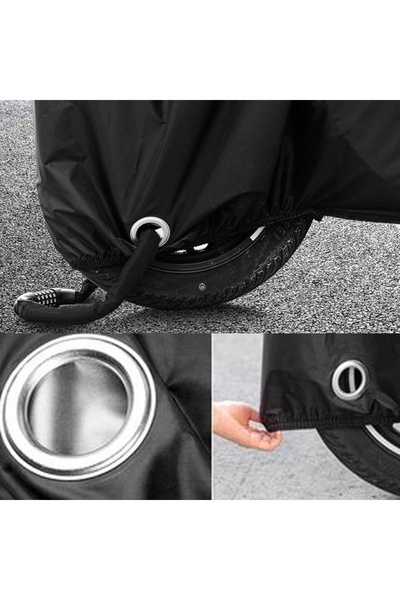 NO BRAND Husă pentru Motocicletă XXL 245×95×125 Impermeabilă cu Geantă și Eta...