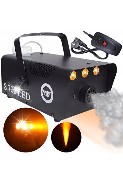 LIGHT4ME Proiector de ceață cu 3 diode LED, puternic, performant, 700W + Tele...