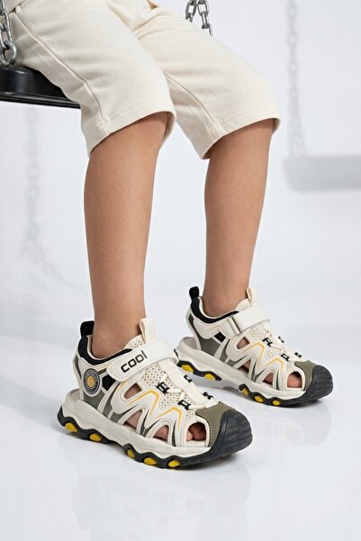 Cool Khaki Velcro Mesh Boys' Sandals