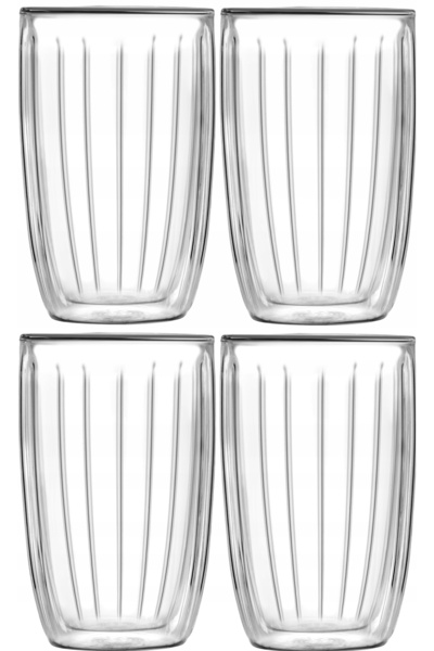 Vialli Design VIALLI 4 CĂNI TERMICE CAFEA LATTE CEAI SUC CAPPUCINO APĂ TULIP 350