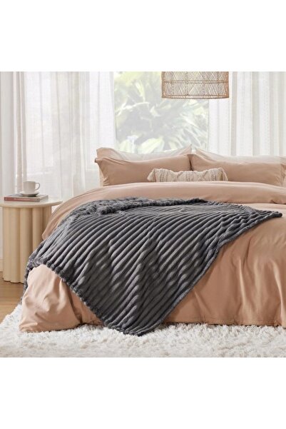 BotCase Pătură de iarnă din polar - Super moale 150x200 cm - Gri deschis - BOTC