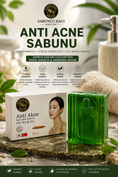 Sabuncu Hacı Korea, Anti Acne Soap, Green Soap, Intensive Cleanser, Skin Care...