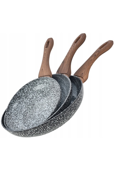 Kinghoff 3 x Tigaie ceramică granitată pentru inducție și gaz