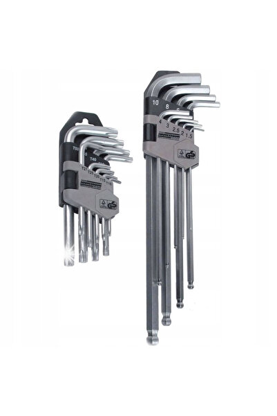 Brüder Mannesmann Set de chei imbus 1,5 - 10 mm - imbus + torx 18 piese