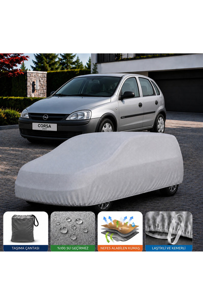 COCEM Opel Corsa 2001-2006 Uyumlu Araç Brandası | UV Korumalı, Su Geçirmez, N...