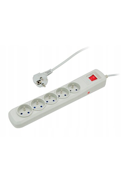 ARMAÇ Prelungitor cu protecție la supratensiune și la scurtcircuit, cu 5 priz...
