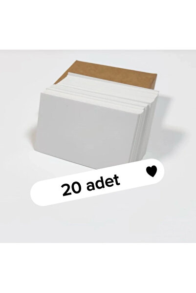 20 li Beyaz not kartı 5*8 cm