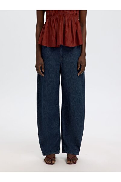SELECTED Loose Fit Jeans Baumwollmix