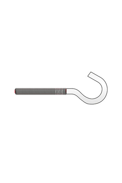 Rocast Set 25 x Carlig Filetat fara Saibe Piulite Otel Zincat-M 6 X 60