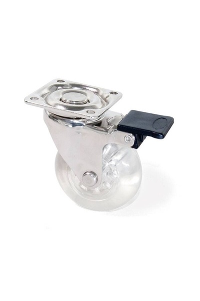 OEM Silicone castor FI 50mm, H 65mm, with brake