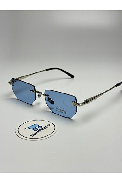 BluePepper Tomsel Sunglasses t Detailled Frameless Metal Handle Uv400 Protect...