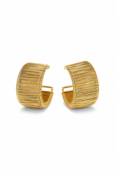 ELVAN TOLON Wire Wrapped Hoop Earrings Silver