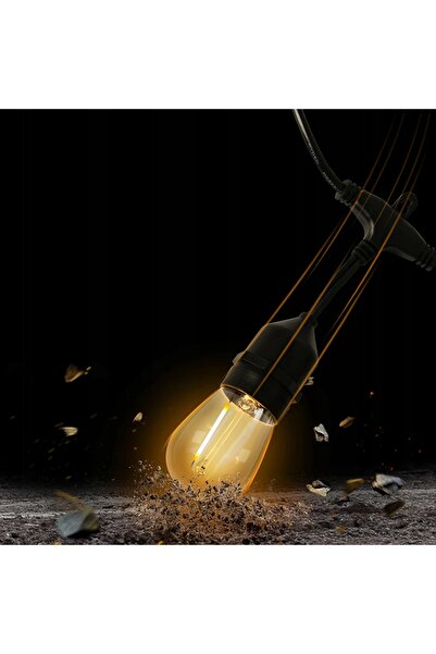SMARTLED Ghirlandă 30W 15 metri 15 becuri impermeabilă IP65 economică bicoloră