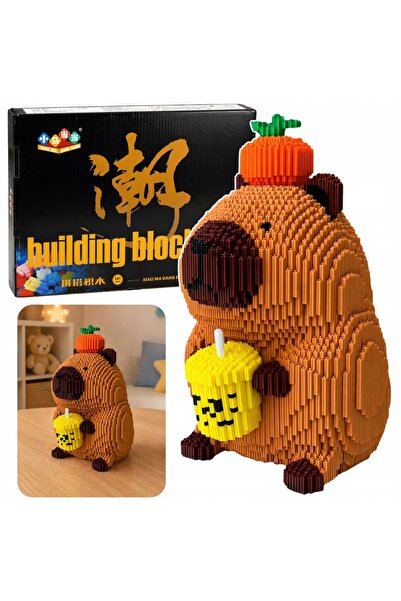 LeanToys Set de construcție Capibara Shake Jabłko 3D Figurină mare 3900 piese...
