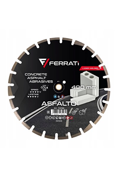 FERRATI Disc diamantat de tăiere C1S 400mm 25,4-F4mm ASFALTO asfalt, beton