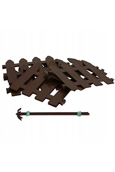 Vilde 10x Gard viu artificial din plastic, maro, pentru gazon, 2 m