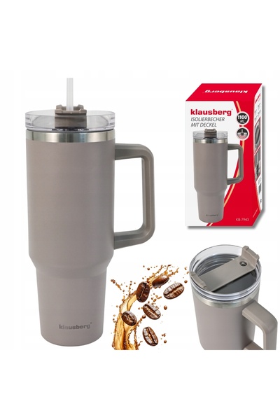 Klausberg Cana termică rezistentă tip termos 1100ml cu mâner și pai KB-7943