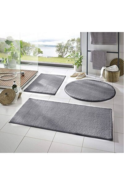Mikasso 3'lü Banyo Paspası Halısı Peluş Halı Klozet Takımı 50x70--50x50---50x...