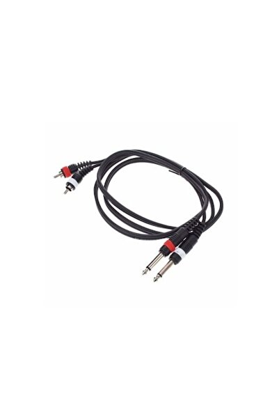 sssnake Cablu audio, sssnake, 2x RCA la 2x Jack 6.3mm, 1.5m, negru