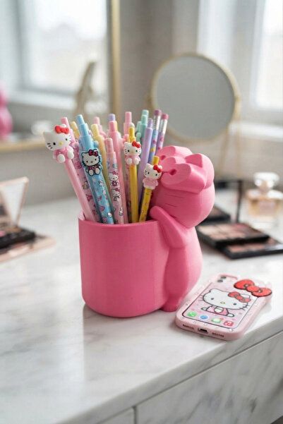 Küp Atölye Hello Kitty Desktop Pen Holder and Makeup Brush Organizer