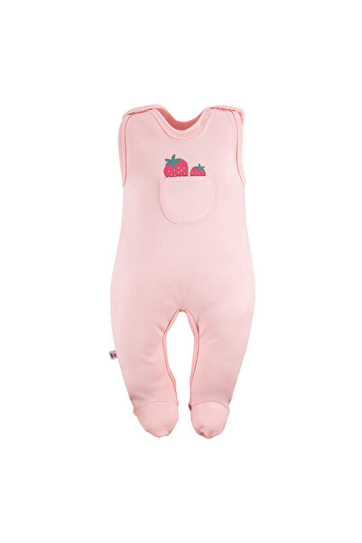 EEVI Baby overalls, girls, sleeveless, pink with strawberries, 56/62