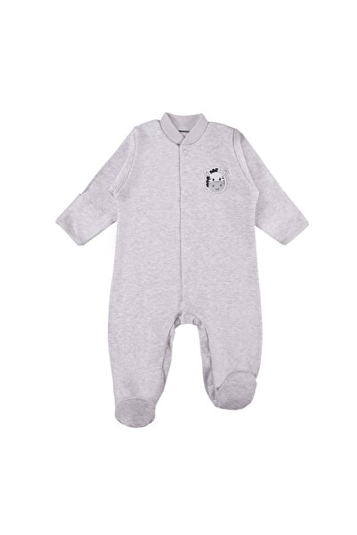 EEVI Long-sleeved overall, babies, boys, cotton with Zebra embroidery
