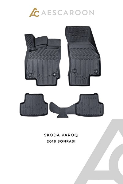 Skoda Karoq 2017 Sonrası 3D Havuzlu Paspas
