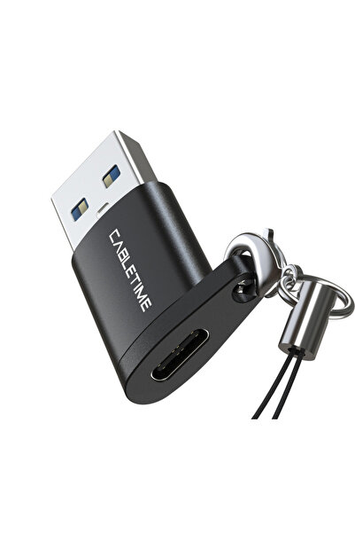 Cabletime Προσαρμογέας USB-C σε USB CT-AMCF, 2.1A, 5Gbps, μαύρο