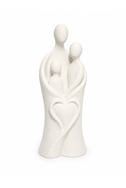 3dlink Statuetă Decorativă Familie cu Un Copil și Inimă – Sculptură Abstractă...