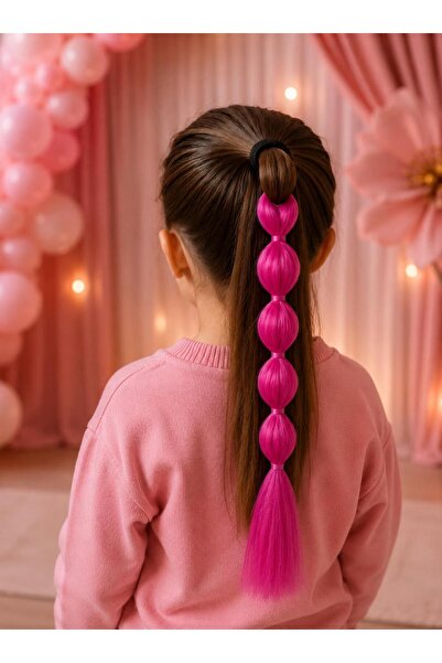 Rhea Company Balon Koyu Pembe Kız Çocuk Saç Tokası – 50 cm (1 Adet)