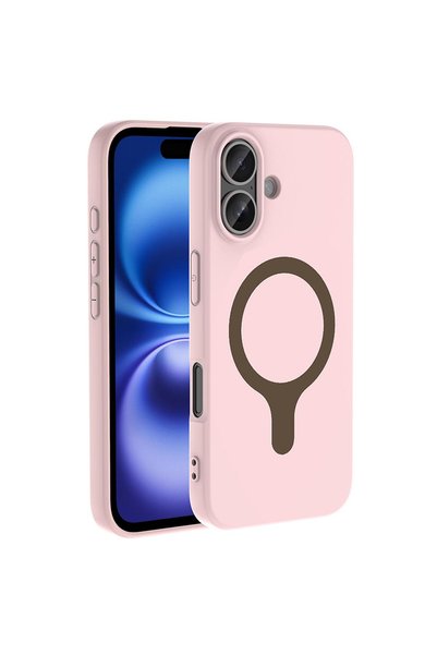 Microsonic Apple iPhone 16 Compatible Case Pastello Magsafe Light Pink