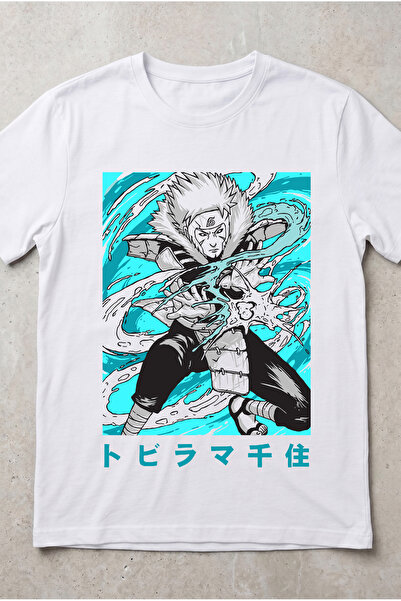 Silkensoul Naruto Tobirama Senju Anime Printed Standard Cut Unisex Tshirt