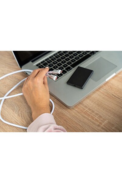 GÖTZE & JENSEN Cablu USB Tip-C - USB Tip-C GOTZE & JENSEN Golden Line 1 m Alb