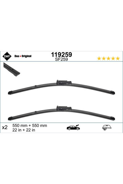 SWF Set lamela stergator Wiper FB OE LHD 550/550 mm
