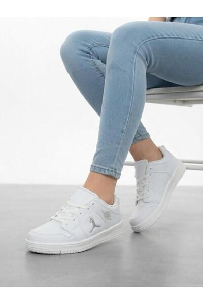 Lütfi Women's White Sneaker Daily Orthopedic Sole Walking Sports Shoes