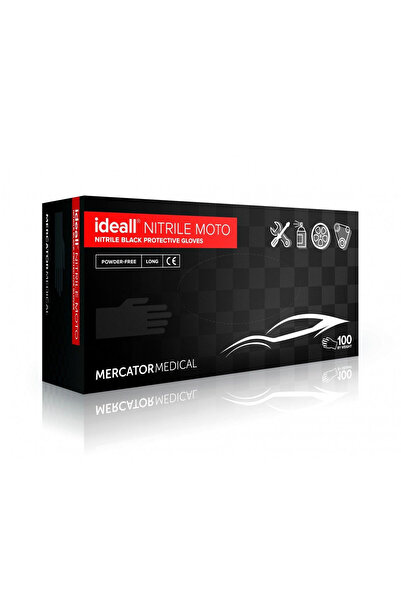 Mercator XL ideall nitrile Moto gloves powder-free Black 290 mm