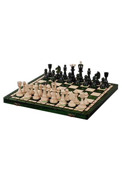 Sunrise Chess & Games Traditional AS Chess Top Bottom Set - Green
