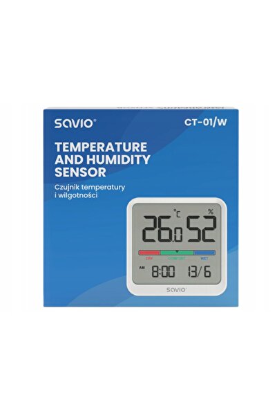 Savio Senzor de temperatură și umiditate CT-01/W Alb