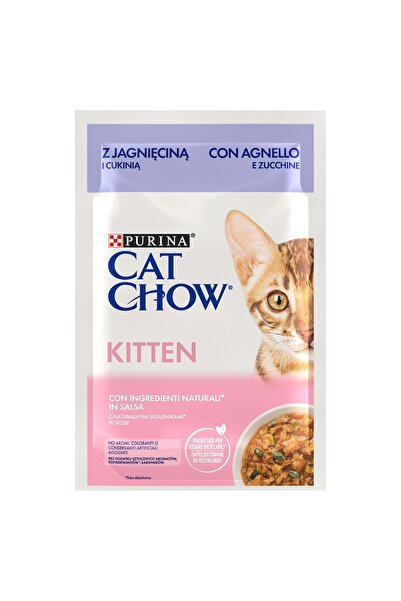 NO BRAND Hrană pentru pisici CAT CHOW Pisicuțe Carne de miel și fructe în sos...