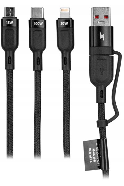 NO BRAND Cablu 6w1 XLINE 1,2 m UC12K3C-ACDLC Negru