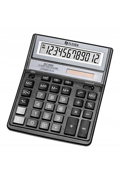NO BRAND Calculator ELEVEN SDC-888XBK Alimentare cu baterie și energie solară...