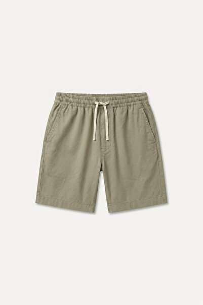 DeFacto Relax Fit Elastic Tied Waist Khaki Bermuda Shorts I3858Ax26Au