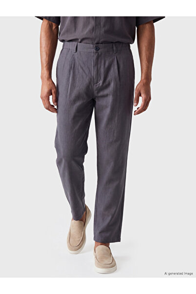 LC Waikiki Nevavm Regular Fit Pleated Men's Trousers with a Difference