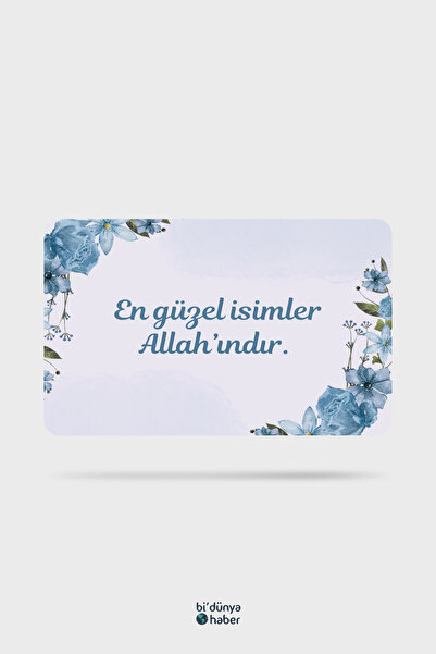 Bi Dünya Haber En güzel isimler Allah'ındır (Turkuaz) Temalı Buzdolabı Magnet...