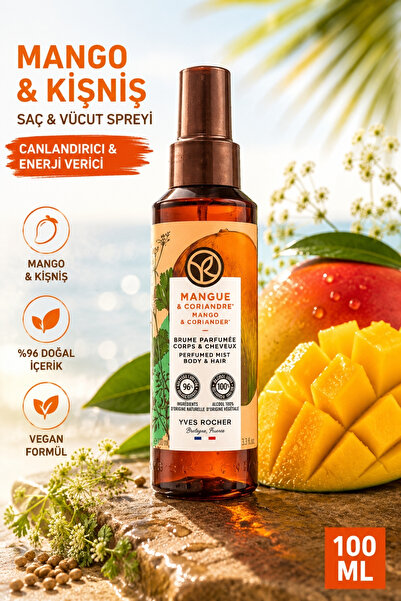 Yves Rocher Mango ve Kişniş Notalı Canlandırıcı ve Enerjik Vegan Saç ve Vücut...