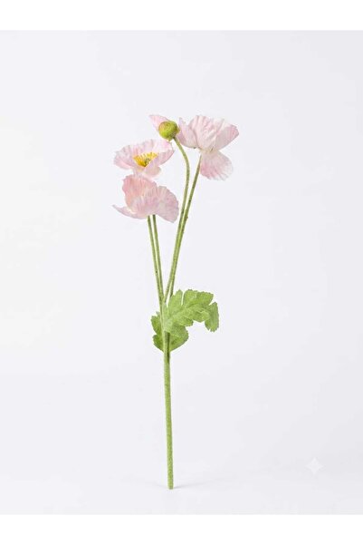 BİRLİK MGM Yapay Pembe Gelincik Kır Çiçeği 60 cm (4 Dallı)