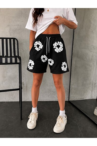 classy moda Cloud Patterned Unisex Shorts – Comfortable Cut Summer Trend Over...