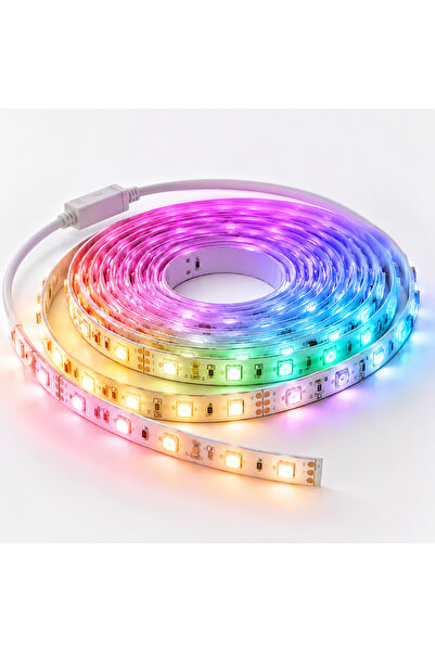 Fabrilux Banda LED RGB Engros 5 m, Iluminare Ambientala Multicolora, Flexibila, pentru Dormitor, Living, TV, Birou si Gaming