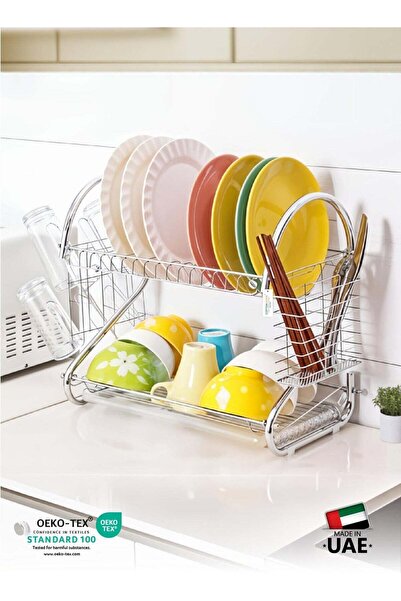 Rest Rustproof Stainless Steel 2 Tier Dish Drying Rack, Dish Rack with Stable...